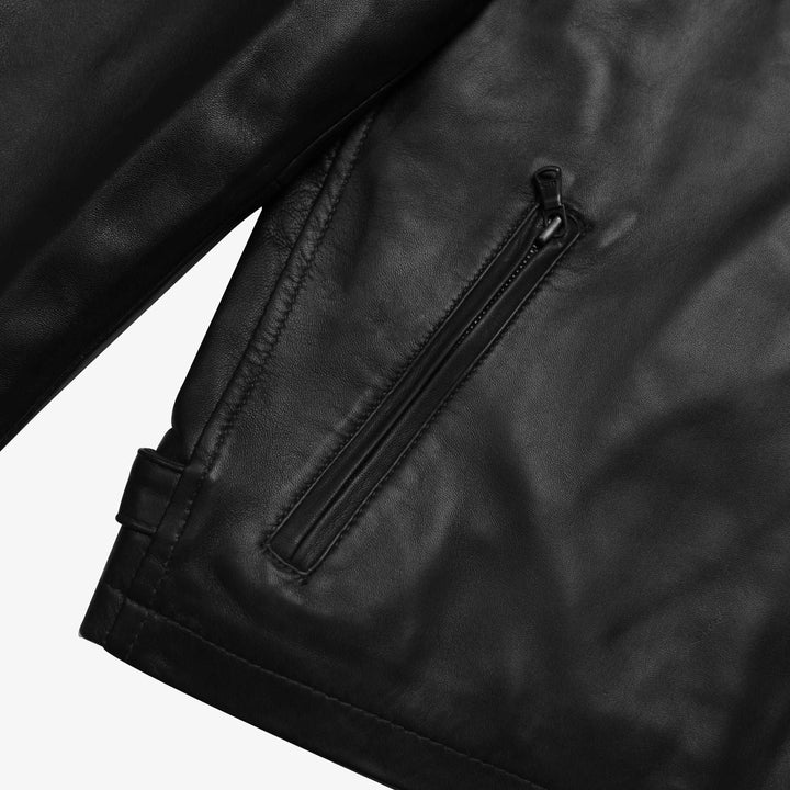Black Hamilton Jacket - Full Grain Men's Leather Jacket