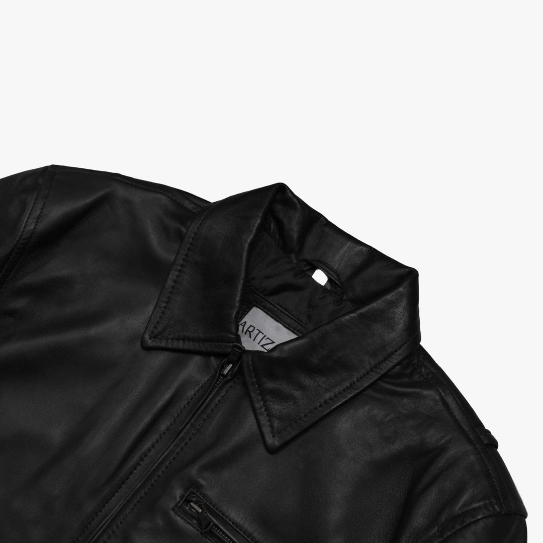 Black Hamilton Jacket - Full Grain Men's Leather Jacket