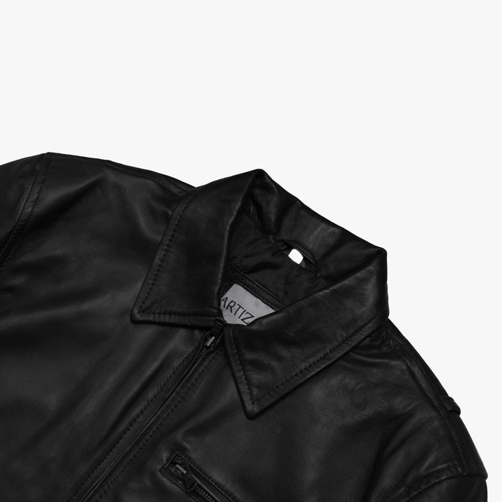 Black Hamilton Jacket - Full Grain Men's Leather Jacket