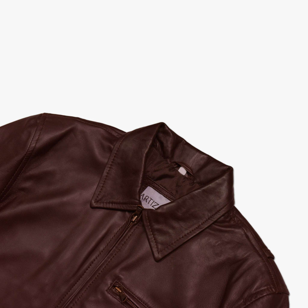 Brown Hamilton Jacket - Full Grain Mens Leather Jacket