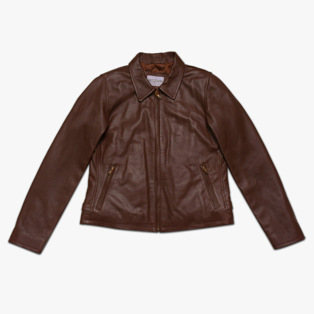 Brown Hamilton Jacket - Full Grain Women's Leather Jacket