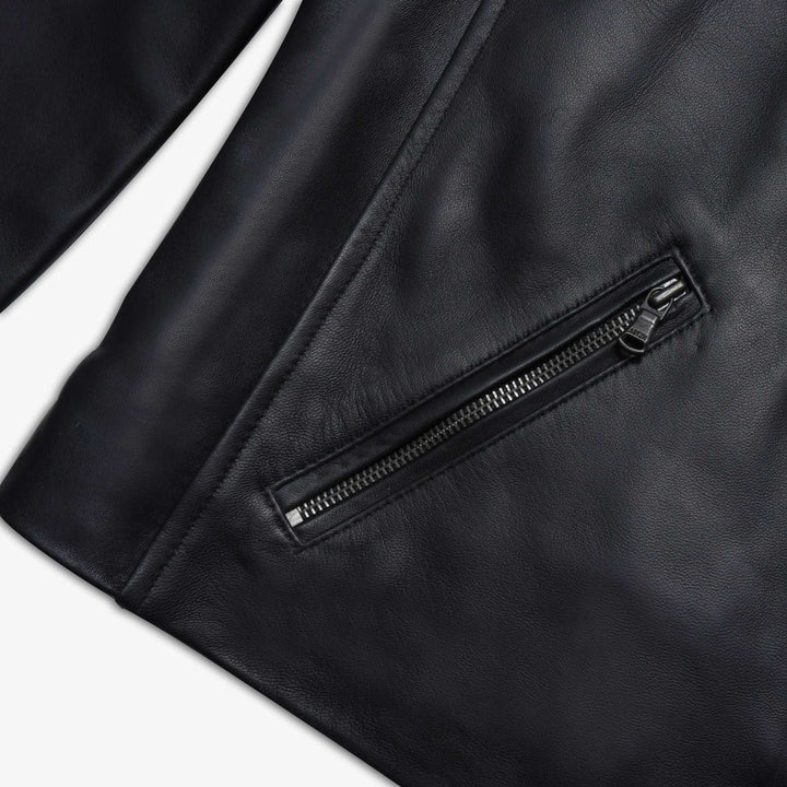 Black Biker Jacket - Full Grain Women's Leather Jacket