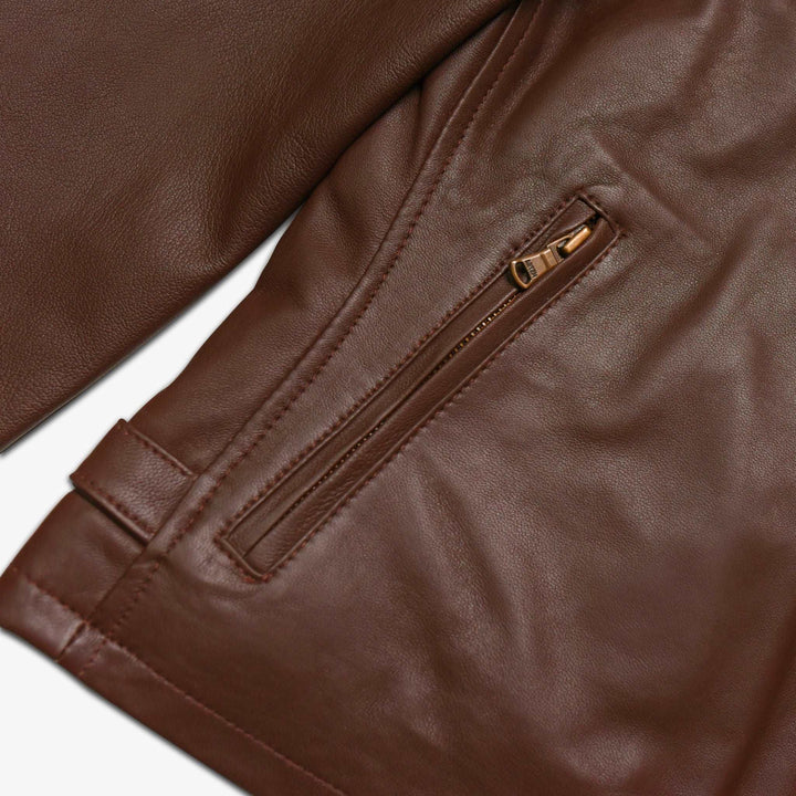 Brown Hamilton Jacket - Full Grain Women's Leather Jacket