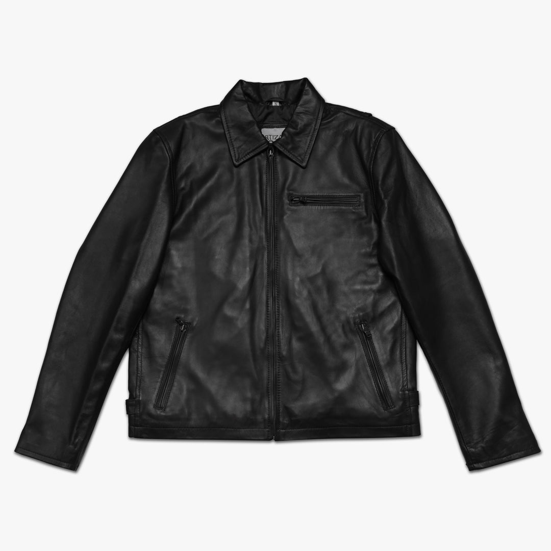 Black Hamilton Jacket - Full Grain Men's Leather Jacket