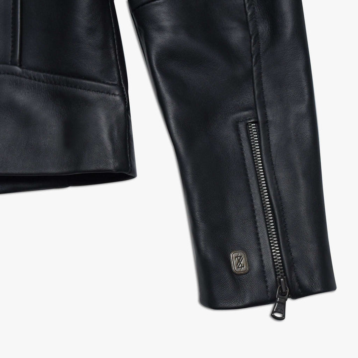 Black Biker Jacket - Full Grain Women's Leather Jacket