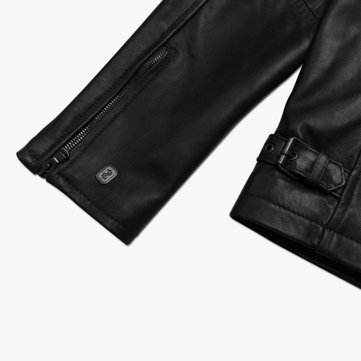 Black Hamilton Jacket - Full Grain Men's Leather Jacket