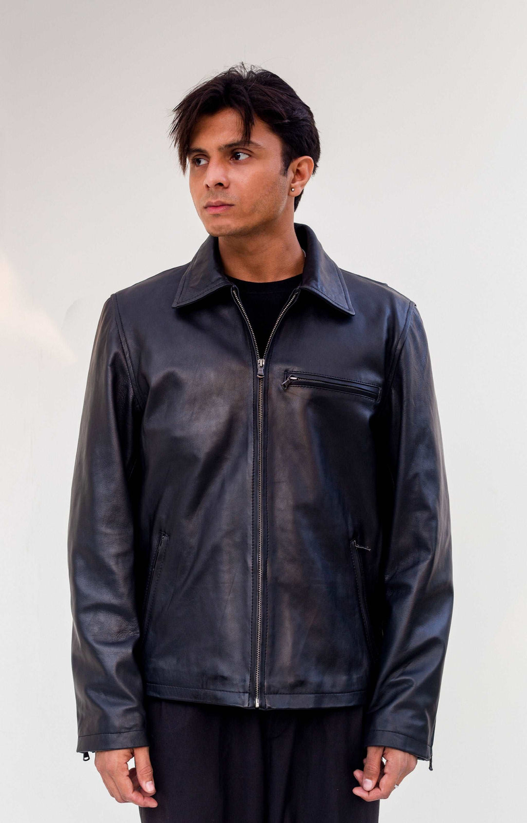 Black Hamilton Jacket - Full Grain Men's Leather Jacket